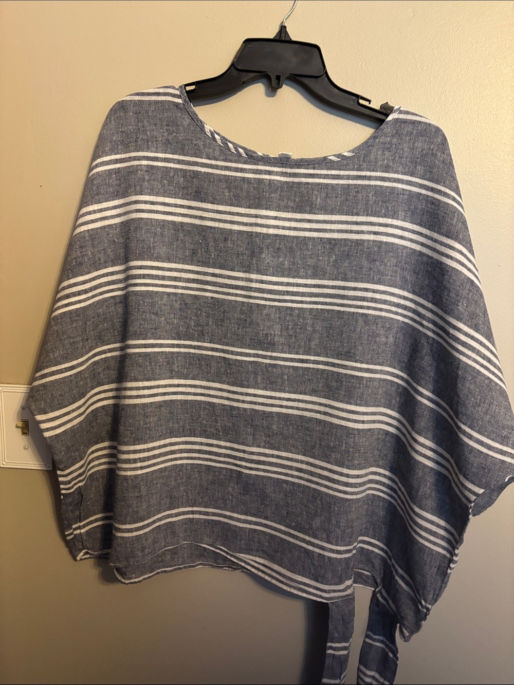 beachlunchlounge Blue and White Striped Tunic Top